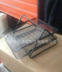 靈活收納新選擇 廠家直銷可拆裝兩層鐵網(wǎng)文件籃，高效辦公從此開(kāi)始